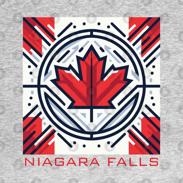 Niagara Falls Canada Flag by Heartsake